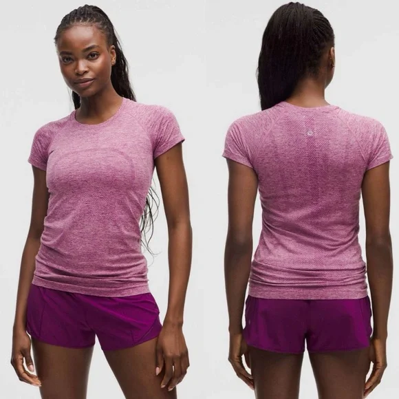 NWOT Lululemon Swiftly Short Sleeve Tee Hip Length Chilled Grape/Pink Haze 💗💜 - Picture 1 of 8